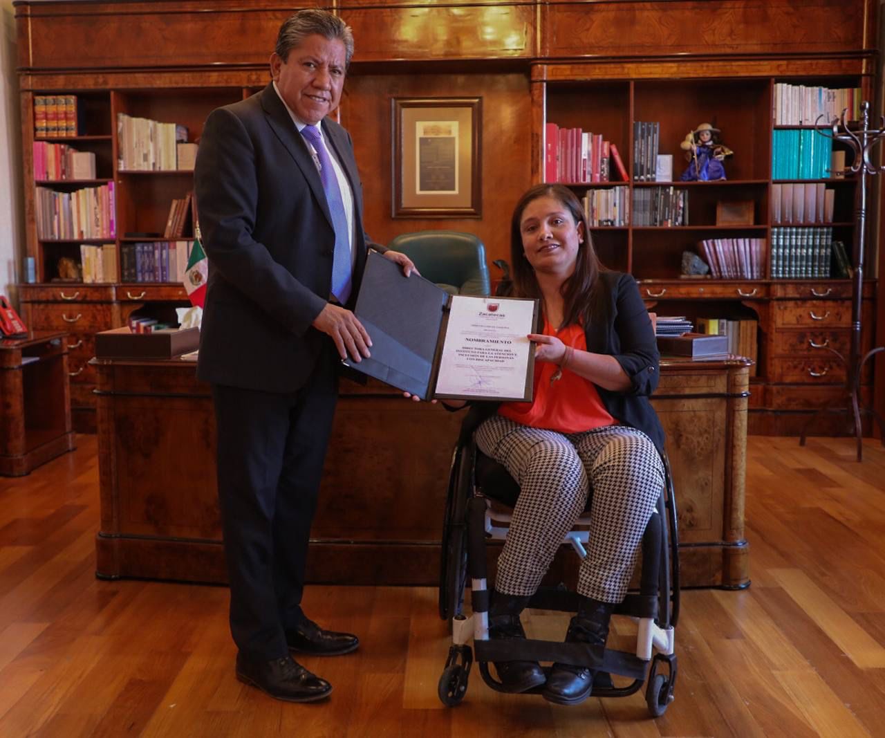 Designa Gobernador David Monreal a Miriam García como directora del Instituto para la Inclusión y Atención de Personas con Discapacidad