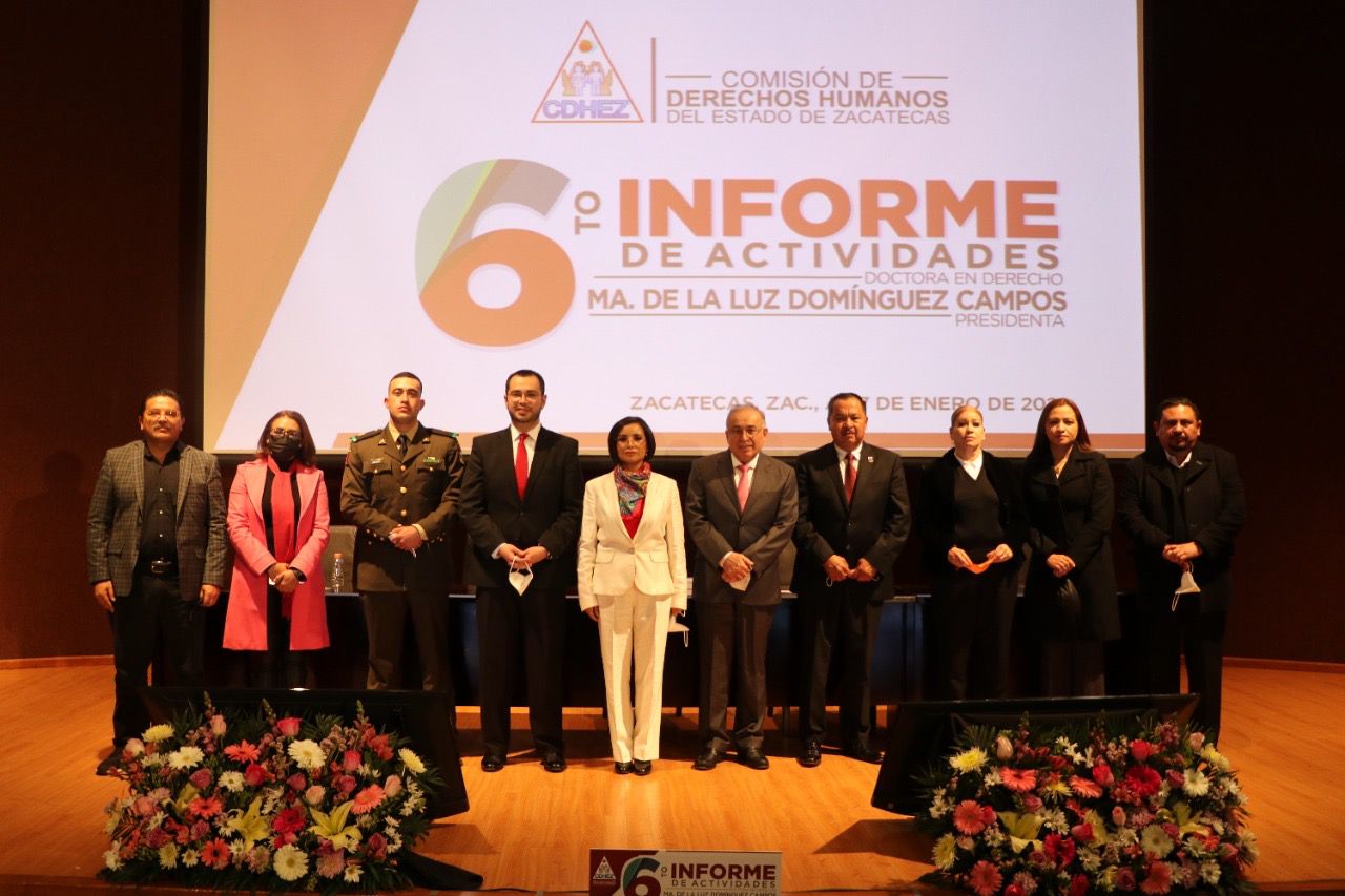 La Dra. Ma. de la Luz Domínguez rinde su Sexto Informe frente a la CDHEZ