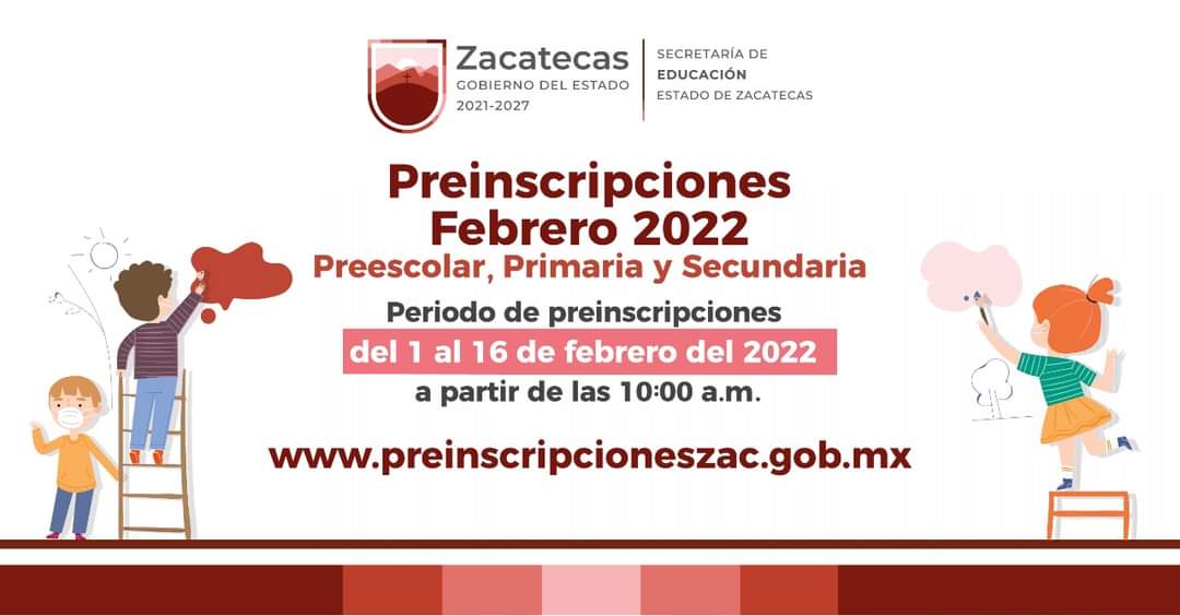 Este 1 de febrero inicia preinscripciones a Educación Básica en Zacatecas.