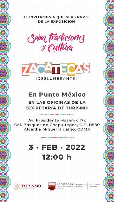 Promocionará Zacatecas sus atractivos turísticos, Pueblos Mágicos, artesanías, gastronomía y mezcal en Punto México