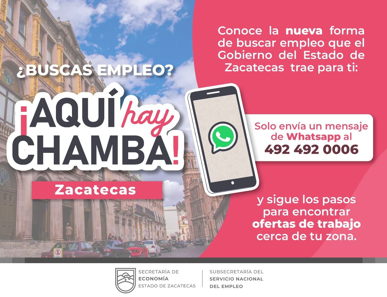 Vincula Gobierno de Zacatecas a buscadores de empleo y empleadores a través de plataforma Aquí Hay Chamba