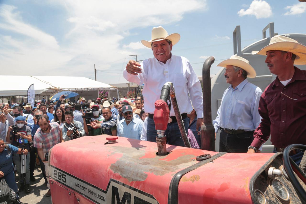 Anuncia Gobernador David Monreal Ávila que campesinos fresnillenses tendrán subsidio de $6 al diésel