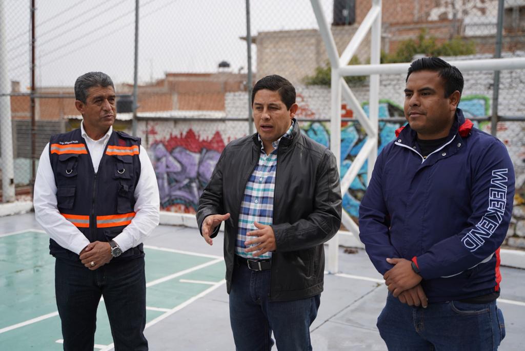 REHABILITA Y EMBELLECE AYUNTAMIENTO DE ZACATECAS CANCHA DEPORTIVA DE LA COLONIA CNOP