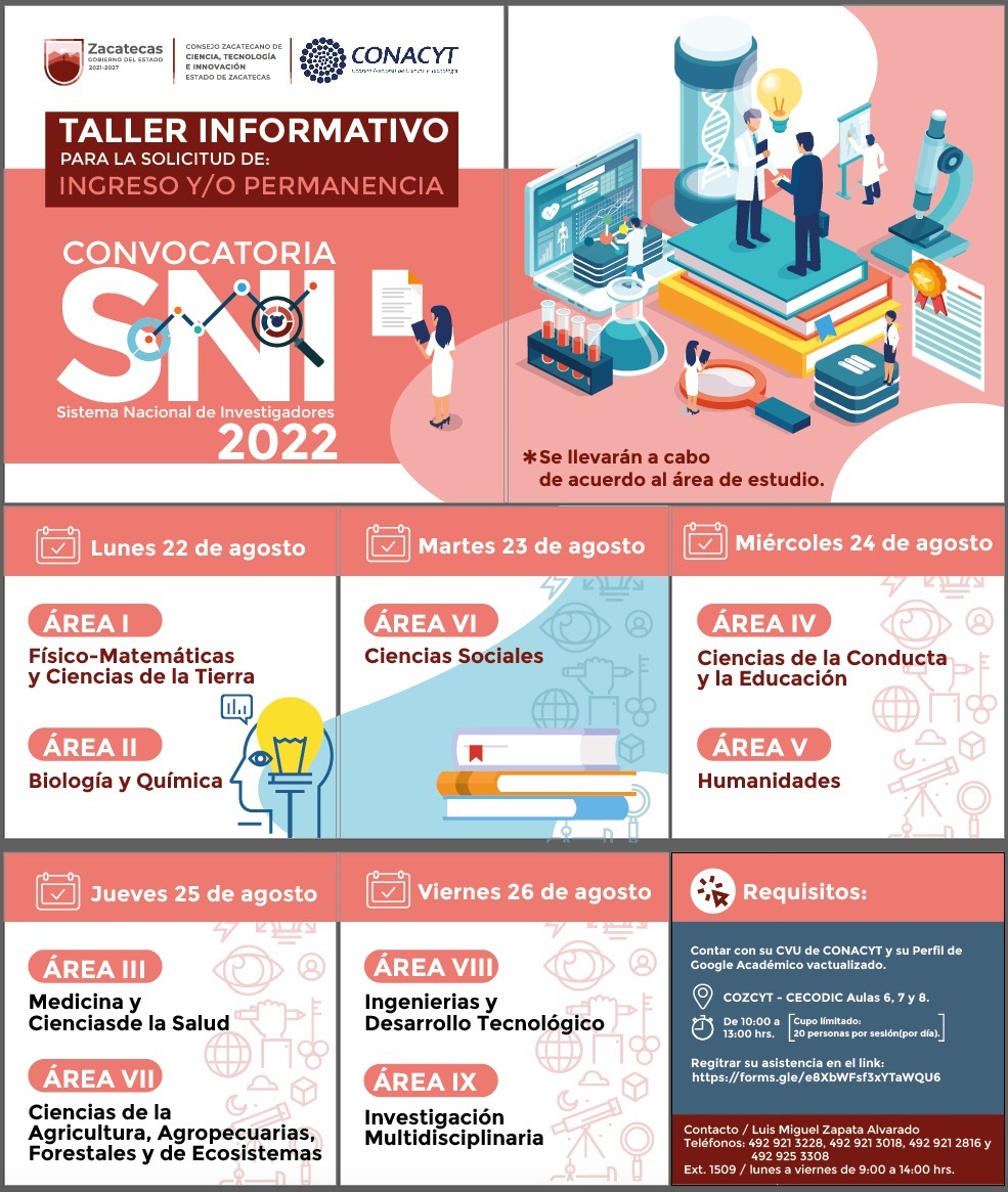 Realizará Cozcyt taller informativo para ingreso o permanencia al Sistema Nacional de Investigadores
