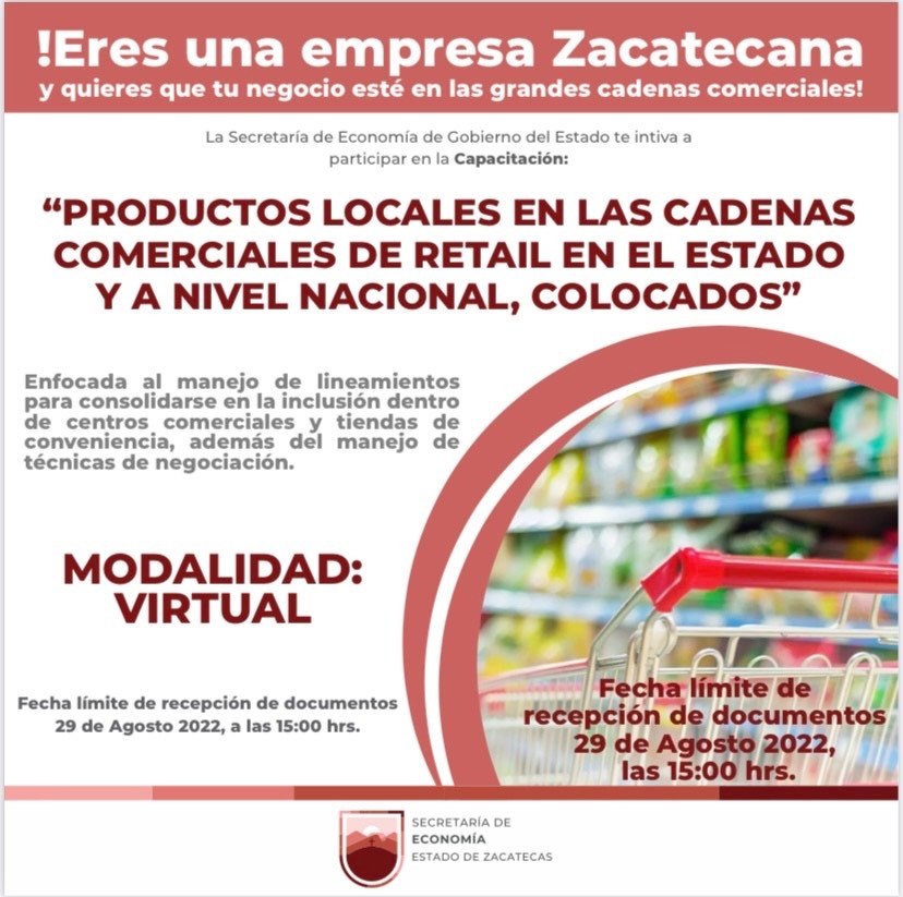 Impartirá Secretaría de Economía capacitación para que pequeños negocios vendan a grandes cadenas comerciales