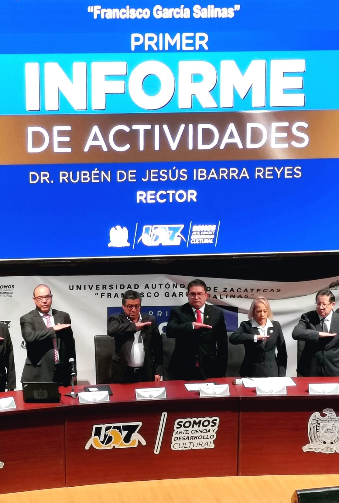 Rubén Ibarra Reyes presenta primer informe como rector de la UAZ
