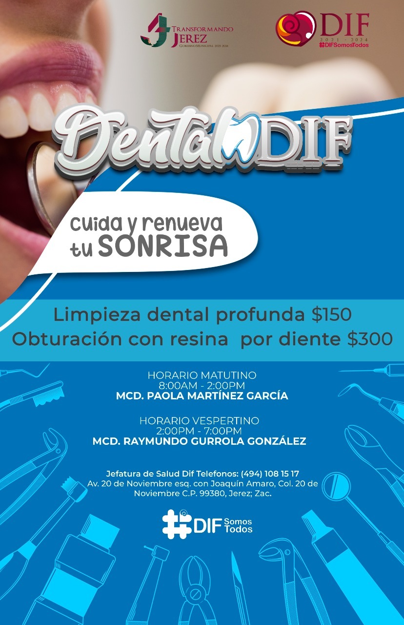 OFRECE DIF DE JEREZ PROMOCIONES EN SALUD DENTAL