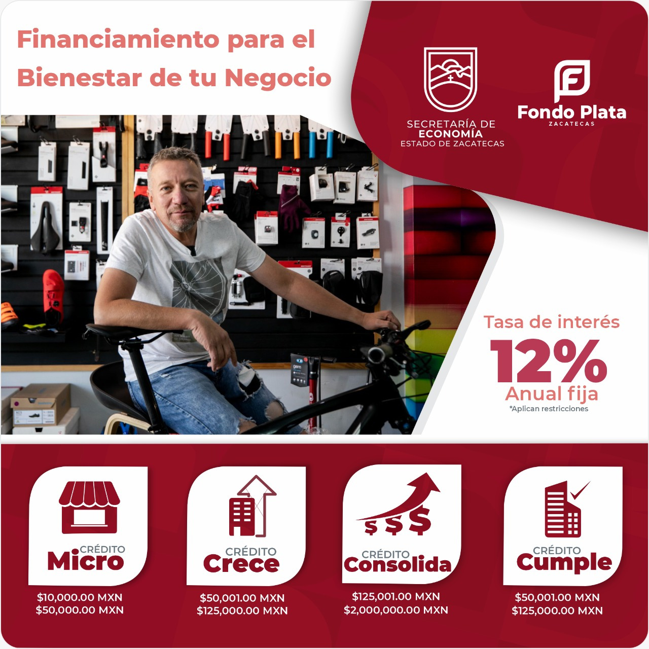 Pone Gobernador David Monreal a disposición de pequeños negocios créditos accesibles y con bajas tasas de interés