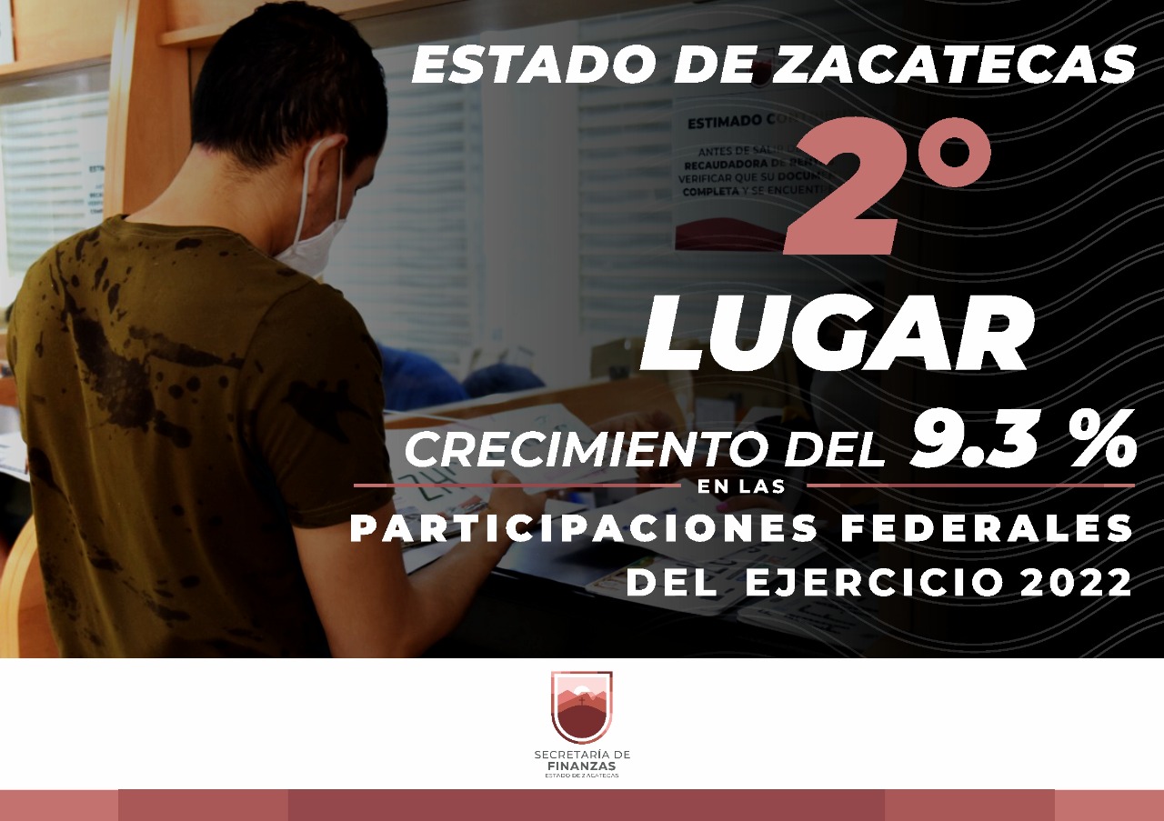 Zacatecas segundo estado con mayor crecimiento en participaciones: Gobernador David Monreal