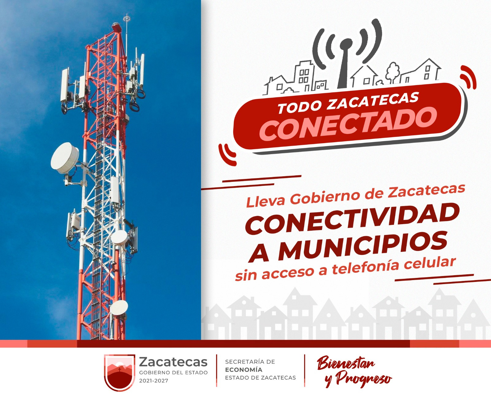 Lleva Gobierno de Zacatecas conectividad a municipios que no tenían acceso a telefonía celular