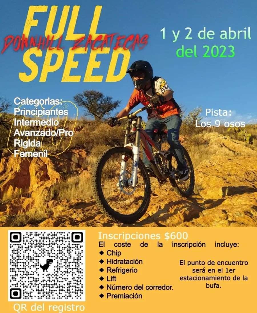 Zacatecas recibirá a 100 participantes de Full Speed DownHill provenientes de los estados del centro del país
