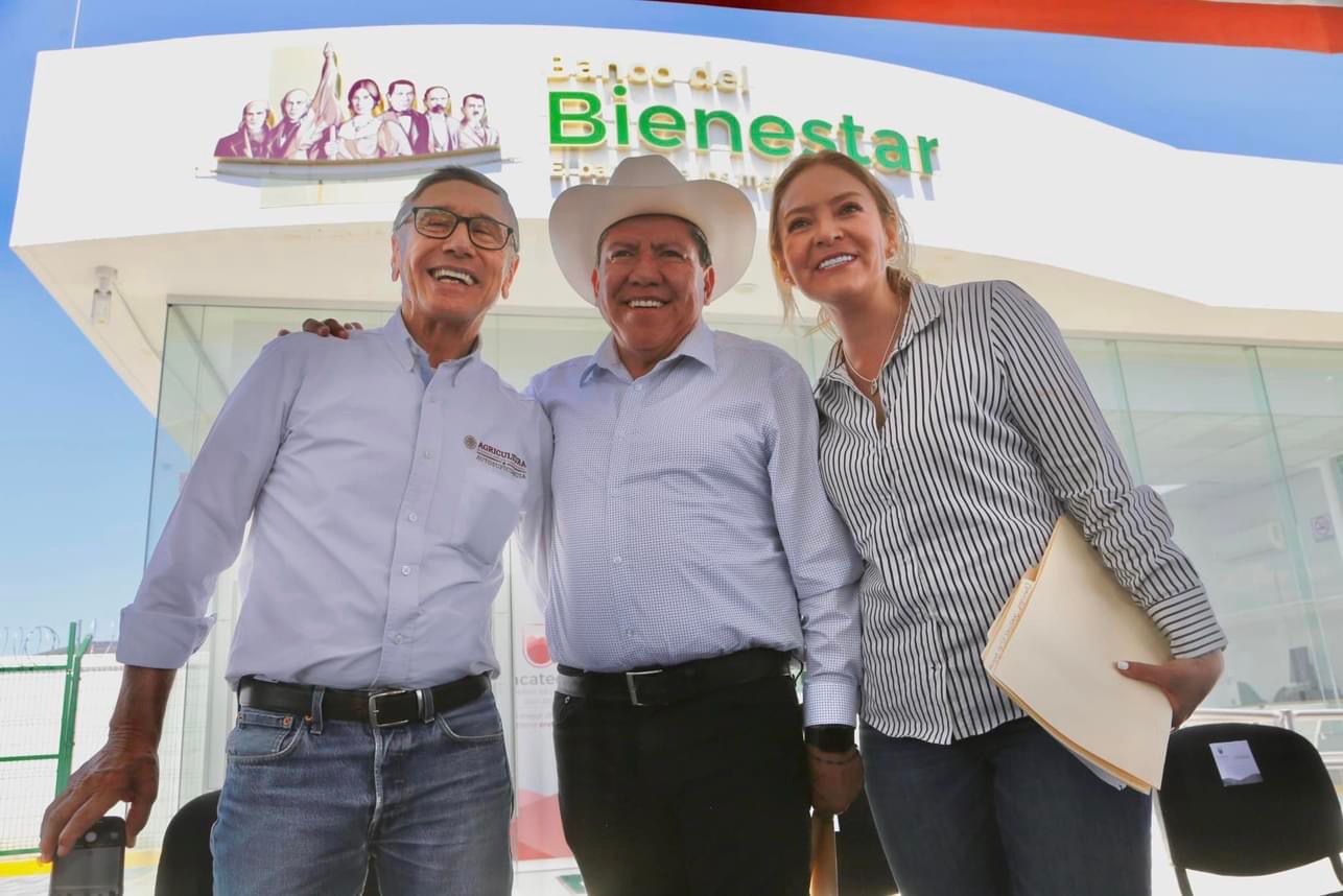 David Monreal inaugura Bancos del Bienestar, se garantiza pago de Programas Sociales.