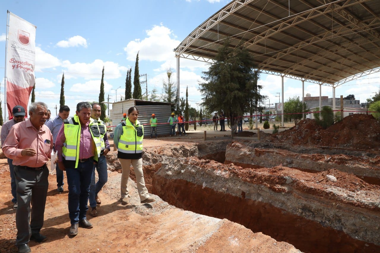 Gobernador David Monreal realiza obras de ampliación de la Secundaria Bicentenario del municipio de Guadalupe