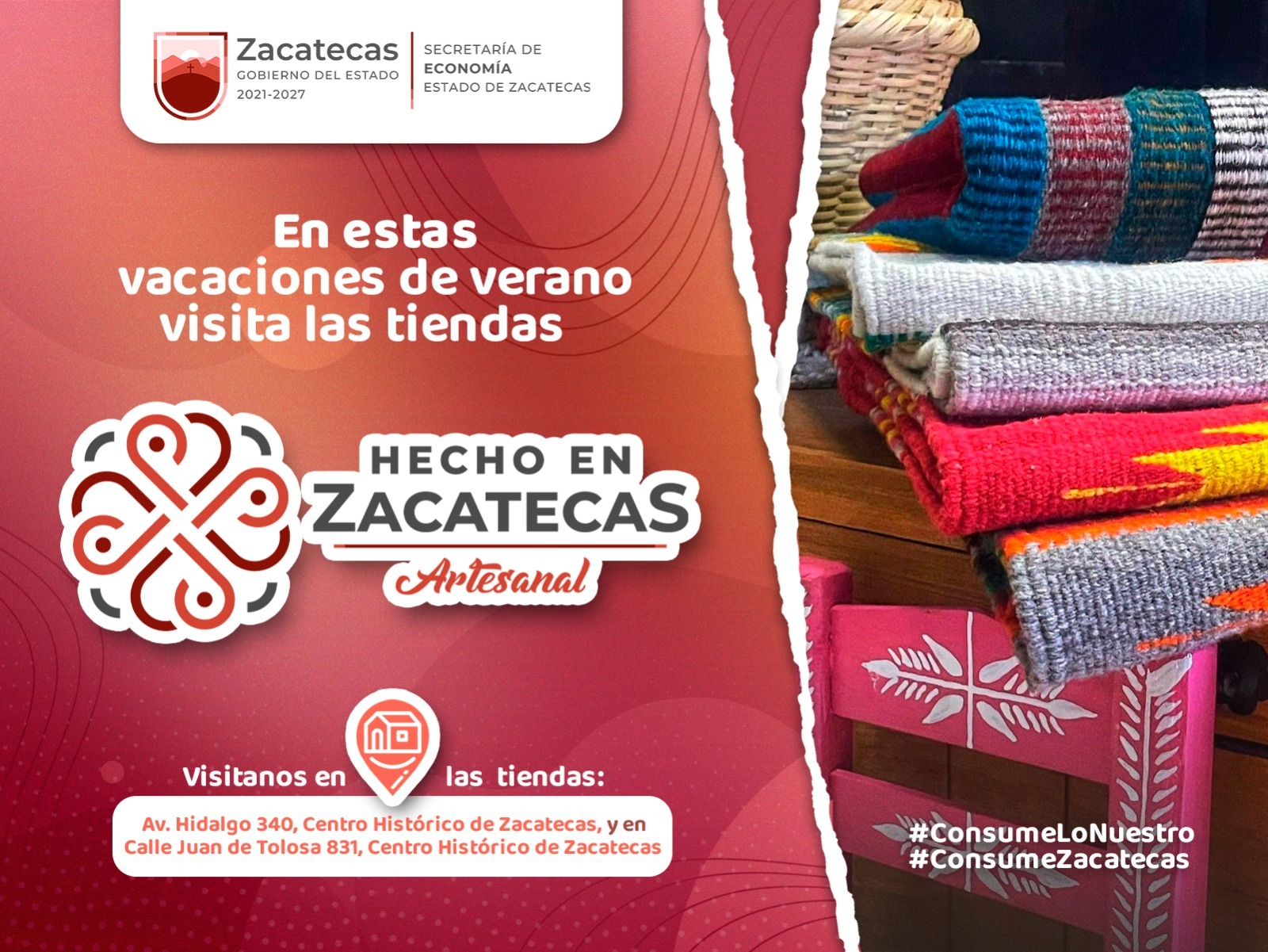 Invita Gobierno del Estado a consumir artesanías locales en tiendas oficiales Hecho en Zacatecas