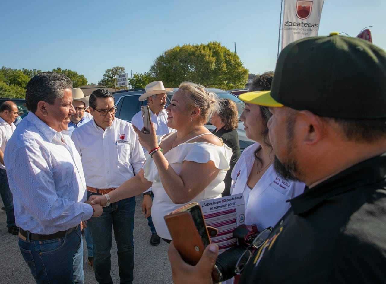 Reconocen migrantes zacatecanos al Gobernador David Monreal Ávila por llevar la 1ª Expo Feria Agropecuaria y la Audiencia por la Transformación a Texas