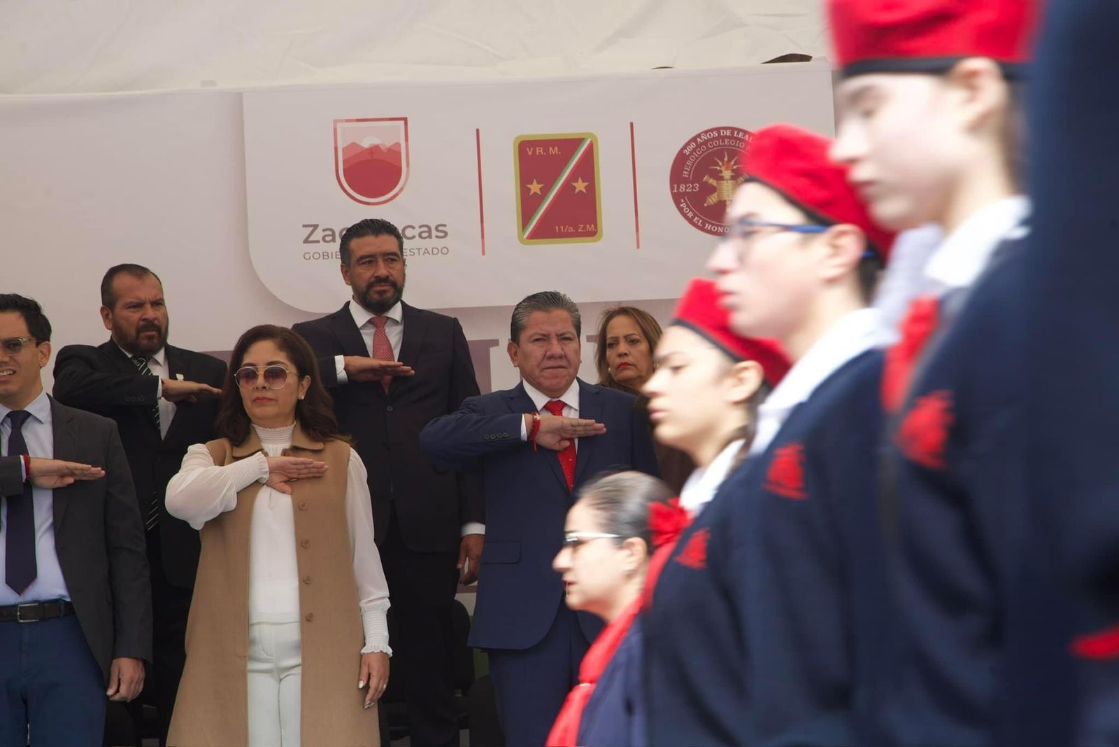 Gobernador David Monreal y zacatecanos conmemoran Independencia de México con el tradicional desfile cívico-militar