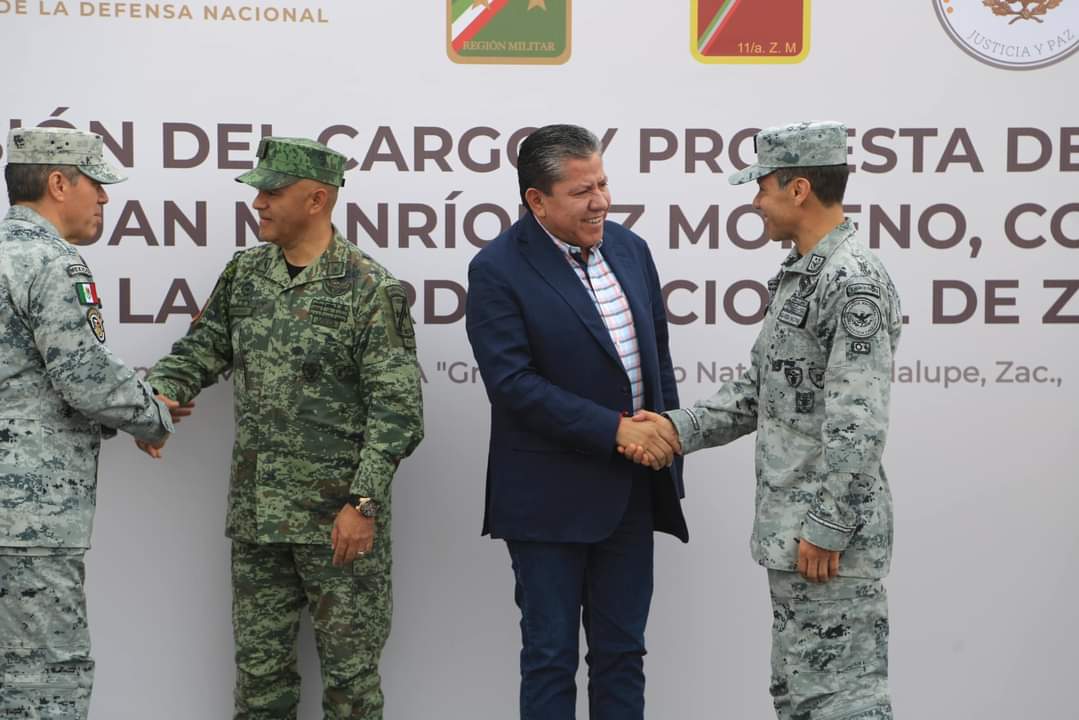 Recibe David Monreal a Juan Manríquez Moreno, nuevo Coordinador de la Guardia Nacional en Zacatecas