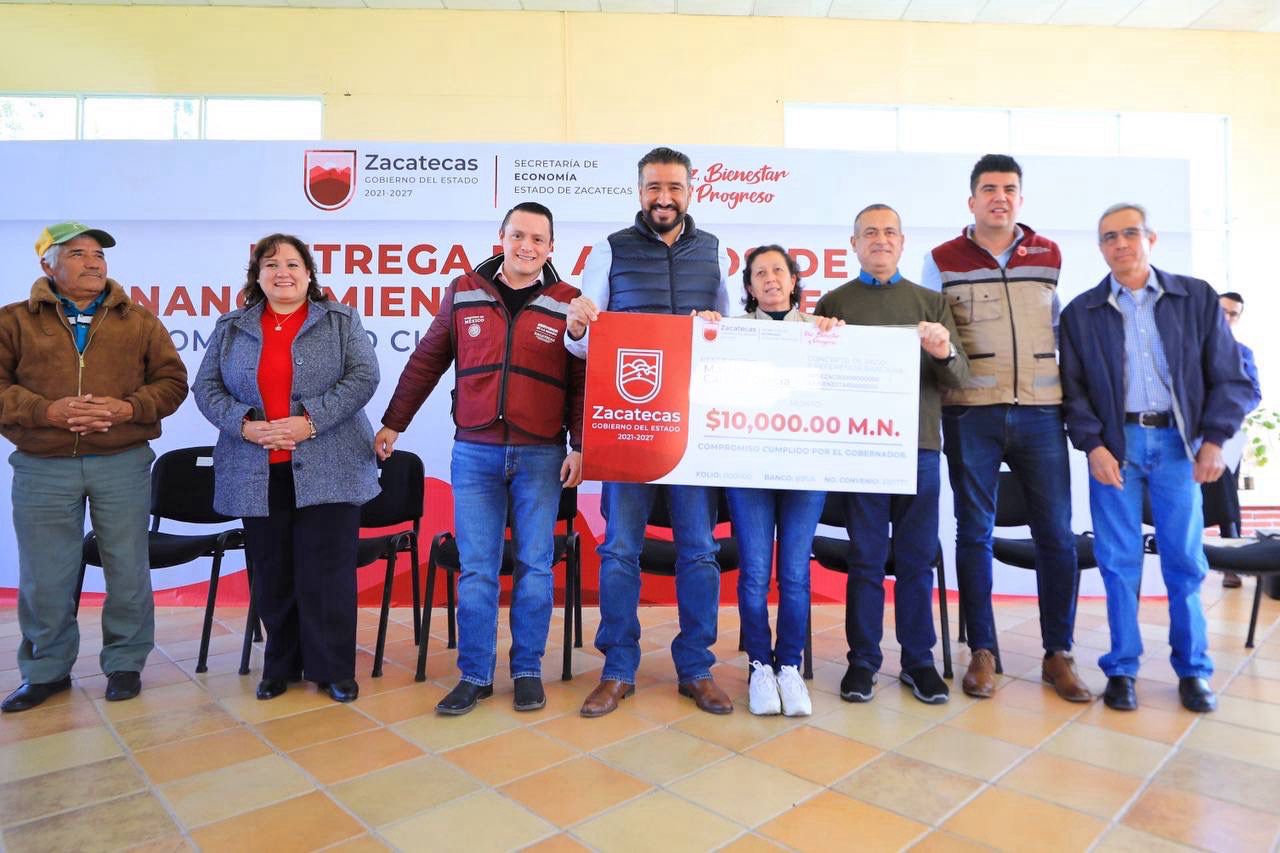 Entrega Gobierno de Zacatecas más de 7 millones de pesos en apoyos de financiamiento a MiPymes