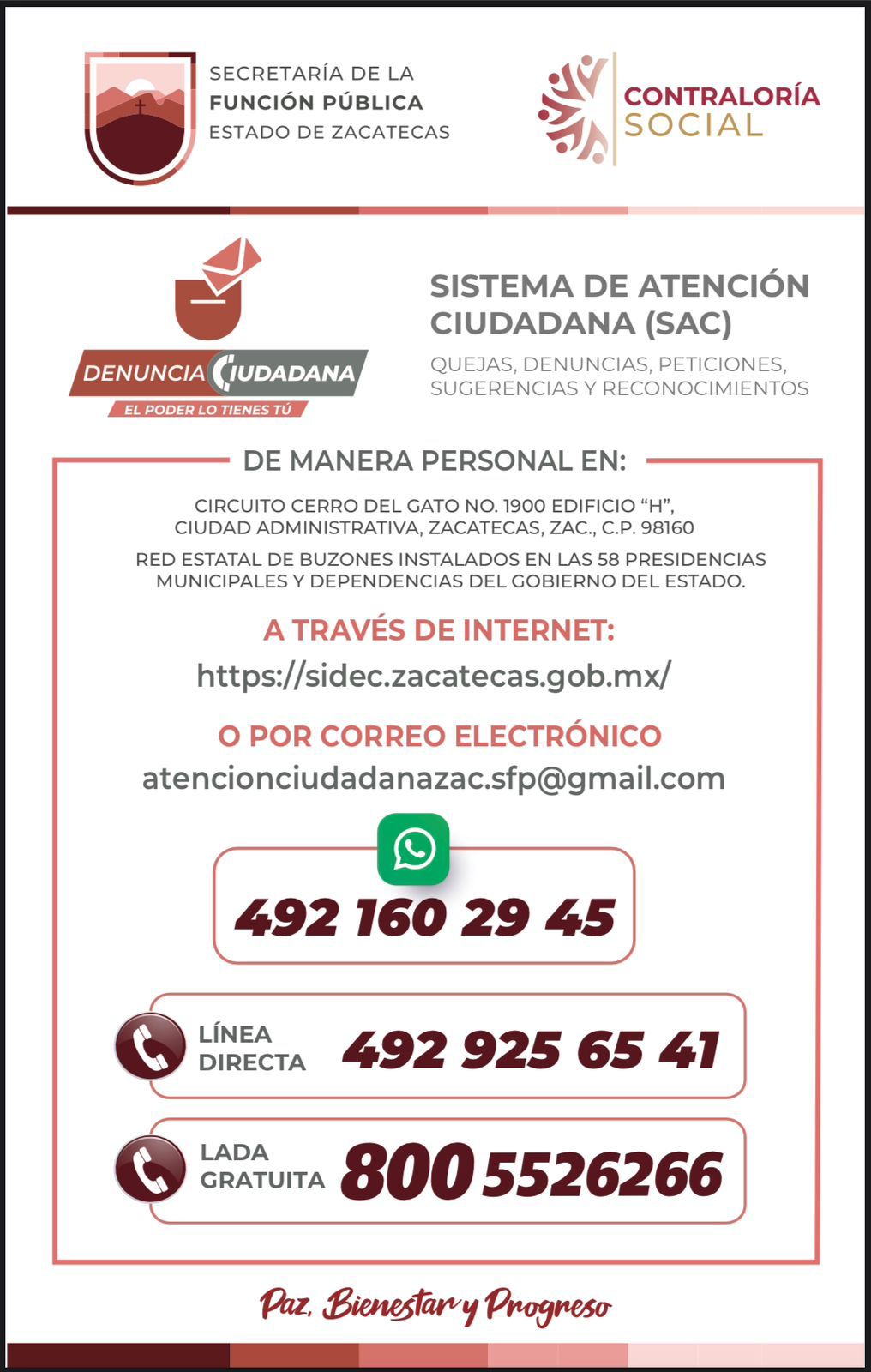 Habilita Secretaría de la Función Pública WhatsApp para atender a connacionales 