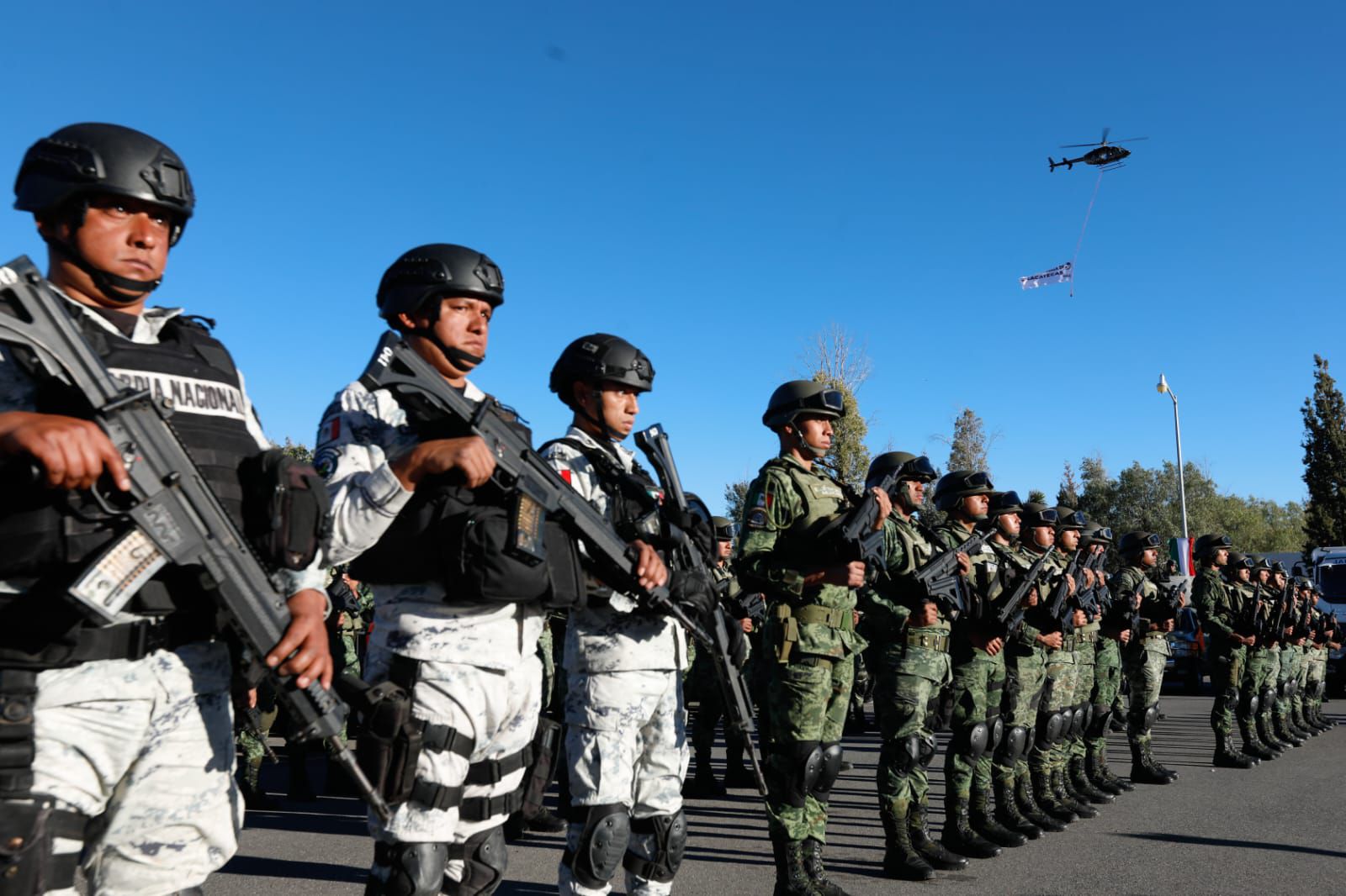 Para continuar con la pacificación del estado, arriban a Zacatecas 660 elementos del Ejército Mexicano y Guardia Nacional 