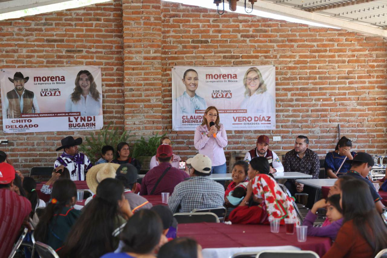 Se compromete Vero Díaz con la comunidad Wixárika a seguir llevando Bienestar a las familias