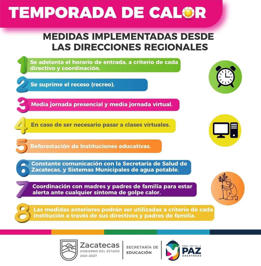 Implementa Secretaría de Educación medidas preventivas en escuelas por temporada de calor