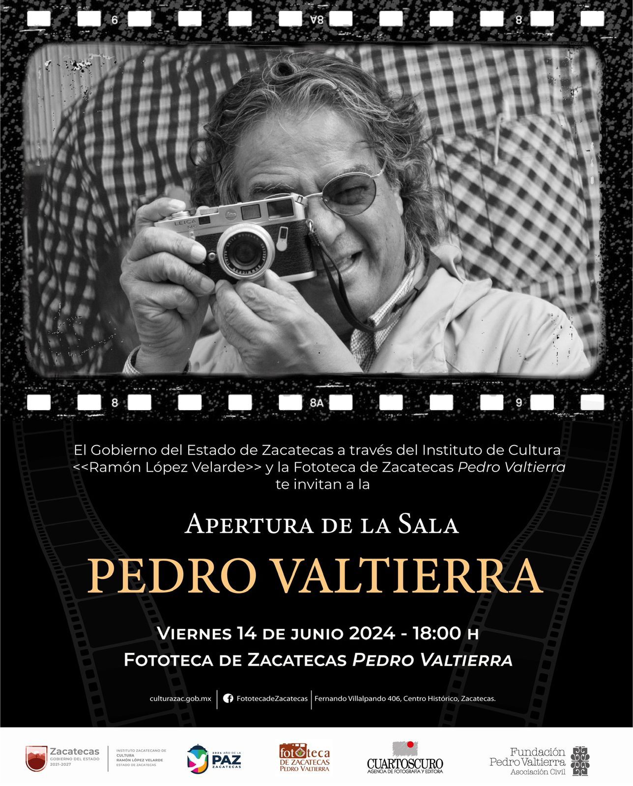 Con inauguración de la Sala de Autor Pedro Valtierra, en la Fototeca de Zacatecas, rendirán homenaje al fotoperiodista