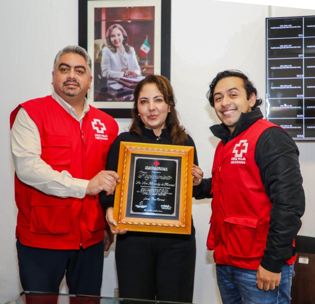 Reconoce Cruz Roja Mexicana, Delegación Zacatecas, al Sistema Estatal para el Desarrollo Integral de la Familia