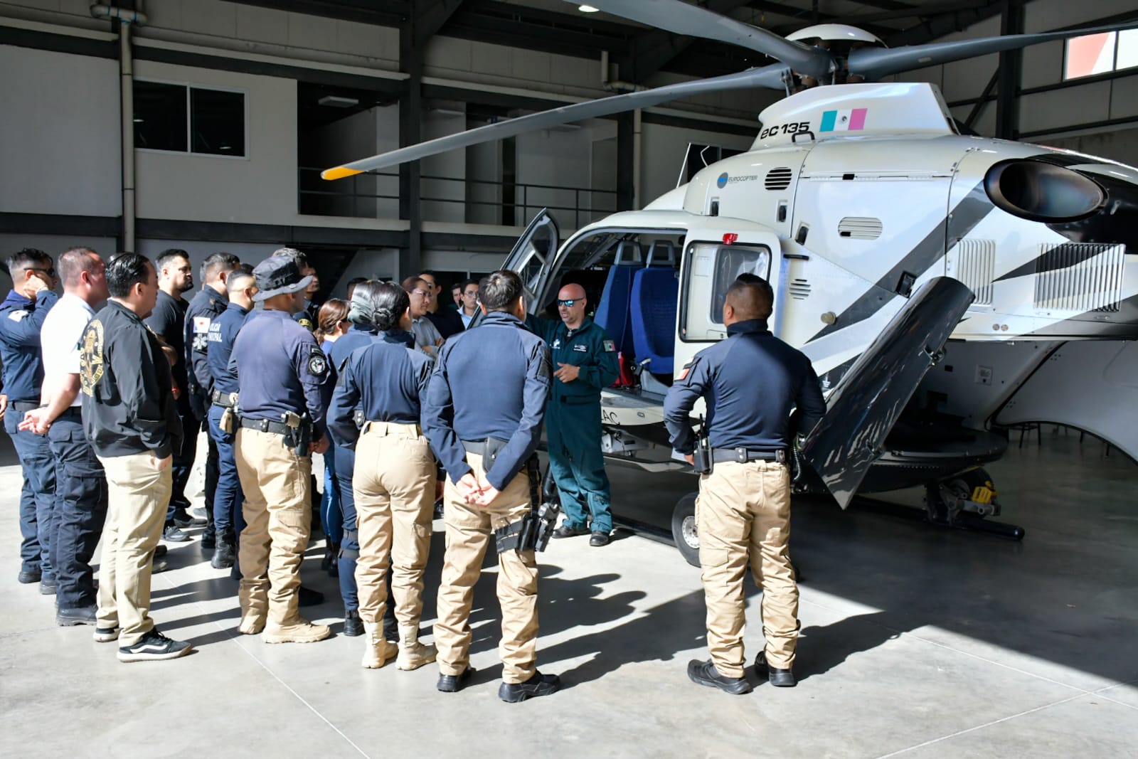 Impulsa Gobierno del Estado, la formación avanzada de cuerpos policiales con curso de Interacción con Helicóptero Ambulancia