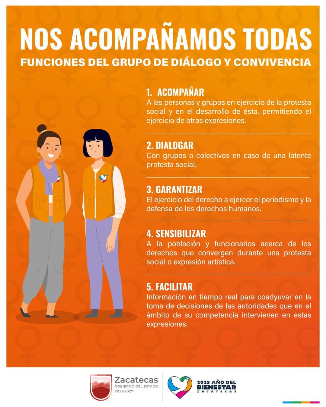 Contribuirán “Chalecos Naranjas” al respeto del derecho de las mujeres durante manifestaciones del 8M