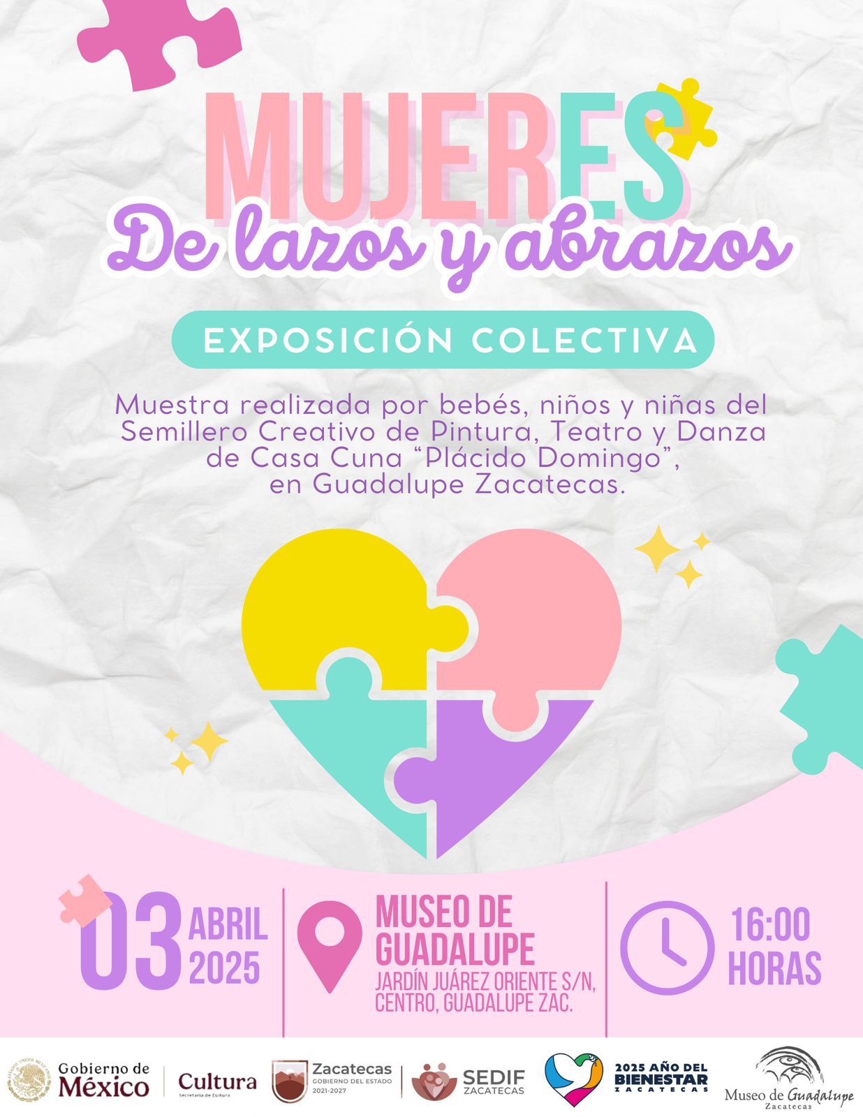 Invita Gobierno de Zacatecas a exposición que presentará niñez de Casa Cuna “Plácido Domingo”