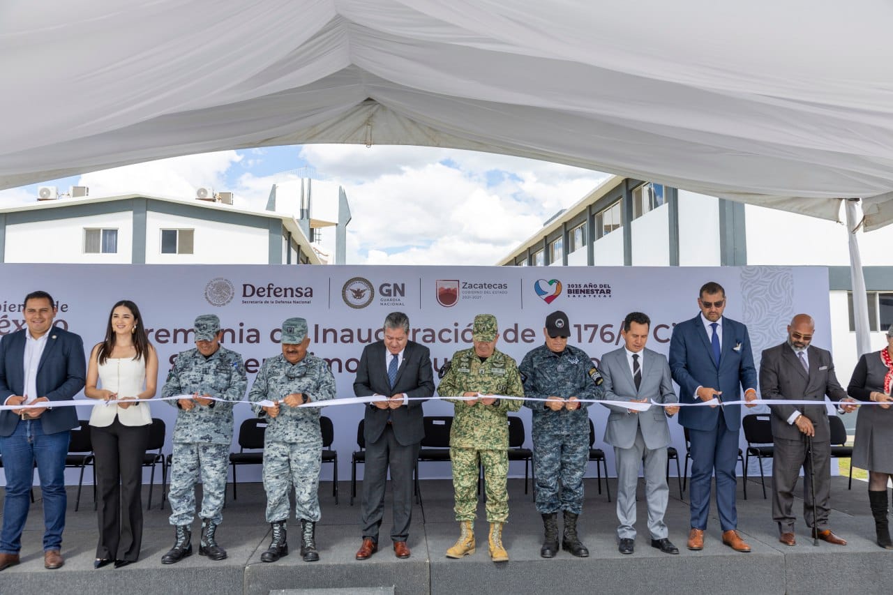Inaugura Gobernador David Monreal nuevas instalaciones de la Guardia Nacional en Río Grande para reforzar la seguridad en el norte del estado