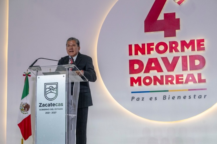 Rinde Gobernador David Monreal Cuarto Informe de Resultados con Seguridad para la transformación de Zacatecas