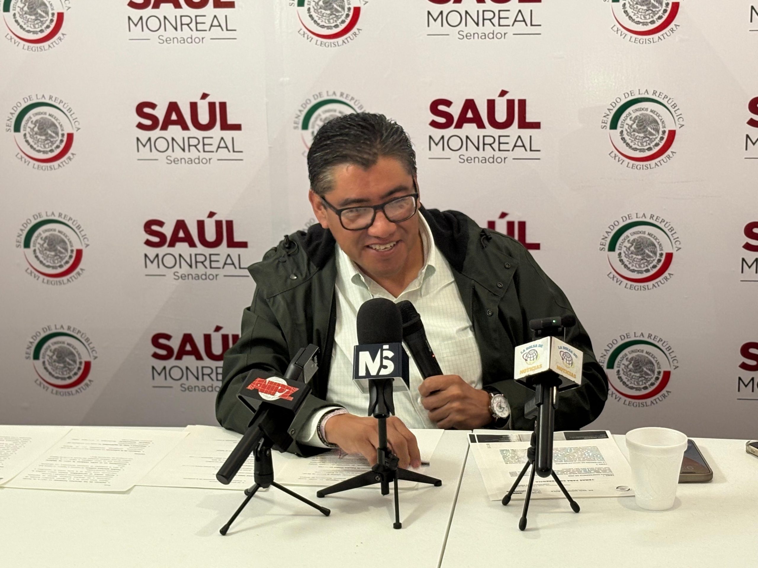 MÉXICO DEBE CERRAR FILAS POR LA SOBERANÍA Y LA PAZ: SAÚL MONREAL ÁVILA.