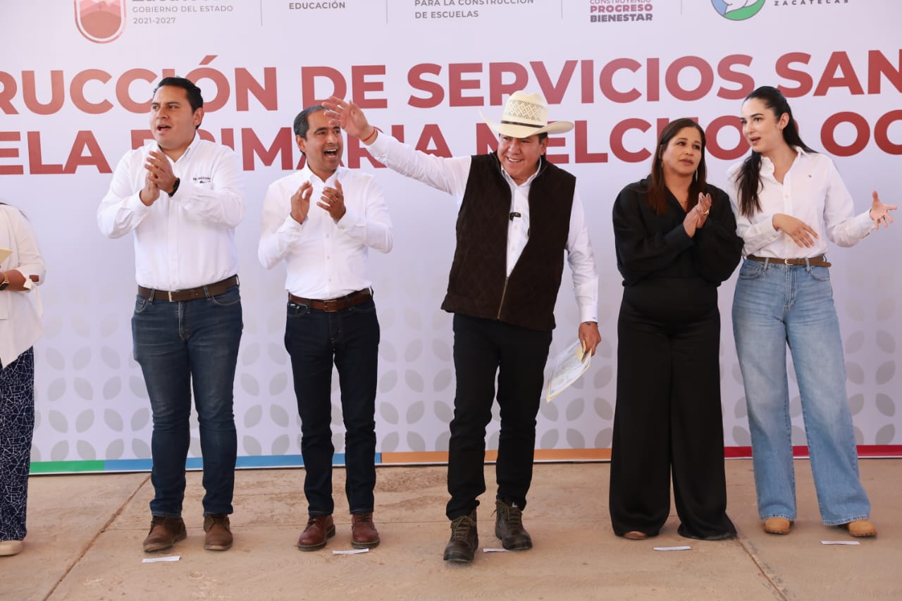 Inaugura Gobernador David Monreal&nbsp; y alcalde Pepe Saldívar obras de mejora integral en escuela primaria de El Bordo, Guadalupe