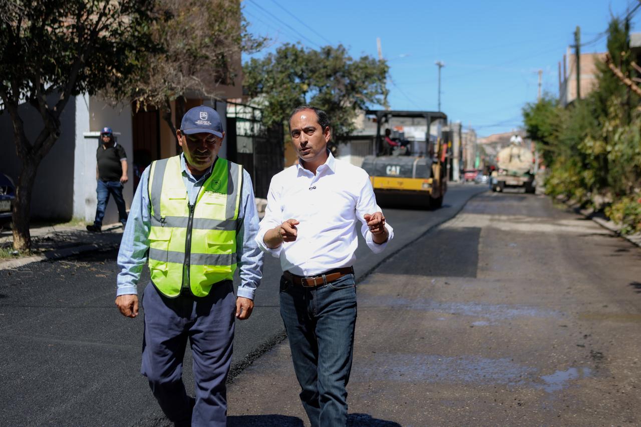 Supervisa Pepe Saldívar acciones en Guadalupe del Programa de Pavimentación del Gobierno de David Monreal