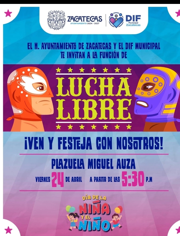 Miguel Varela Invita a función de lucha libre para celebrar el Día de la Niña y el Niño