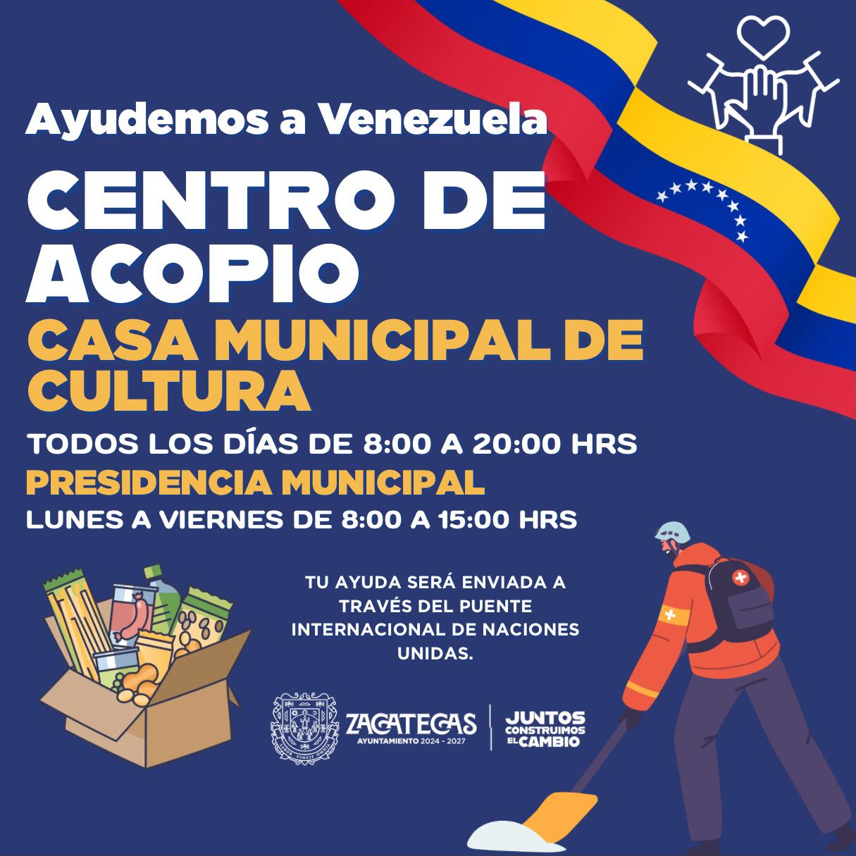 Protección Civil de Zacatecas se suma a misión internacional de rescate en Venezuela