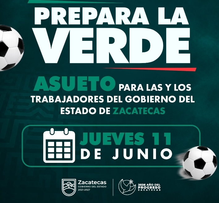 Con día de asueto, servidores públicos y estudiantes podrán disfrutar inauguración del Mundial de Fútbol 
