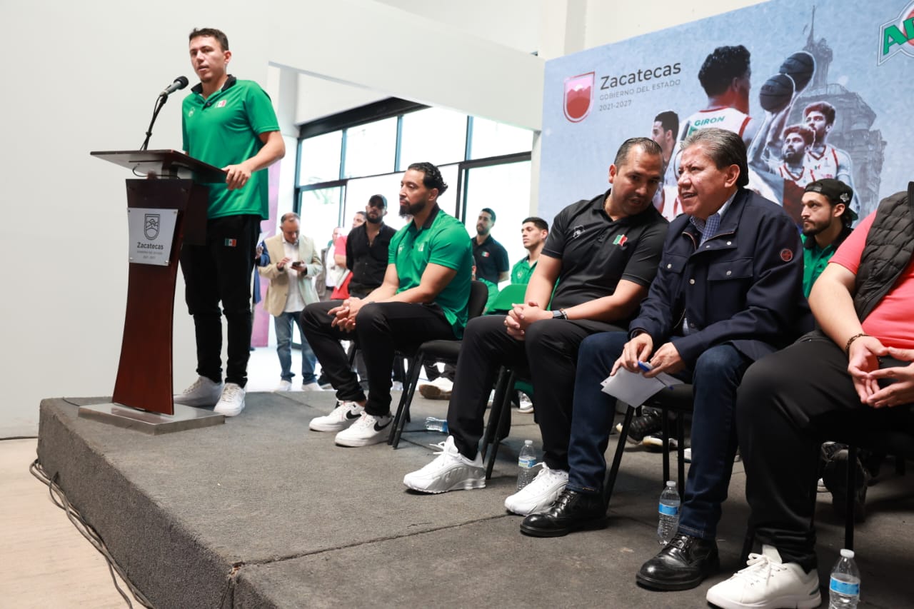 Recibirá la Selección Mexicana de Básquetbol todo el apoyo del pueblo de Zacatecas: Gobernador David Monreal