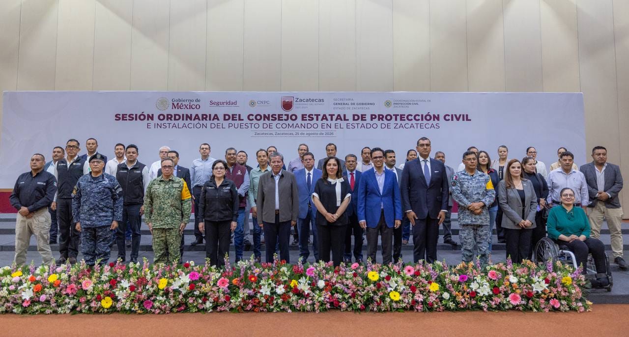 Encabezan Gobernador David Monreal Ávila y Coordinadora Nacional de Protección Civil instalación del Puesto de Comando ante temporada de lluvias